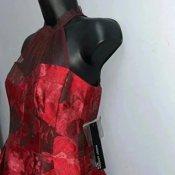 Maggy London/Petite Black-Red Rose dress-2P NWT 🌸 Host Pick🌸 - Picture 6 of 11